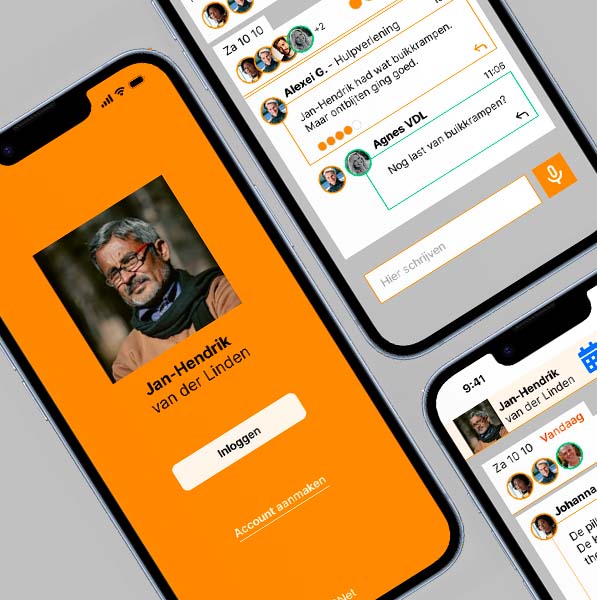 elderly care chat app